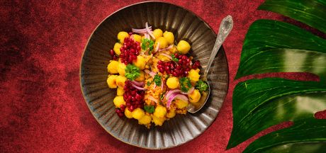 Salāti ar Pom' Noisettes, lēcām un citronu vinegretu